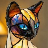 Mystická kočka - Lampa ve Vitráži