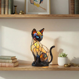 Mystická kočka - Lampa ve Vitráži